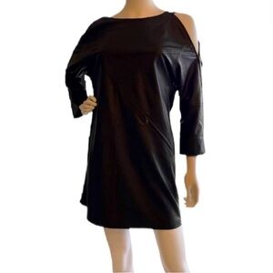 BCBG YANA dress faux leather grey size medium